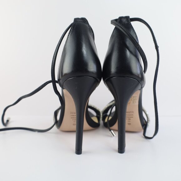 Andy Womens Leather Open Toe Heels 9B- 0309 - Picture 13 of 13